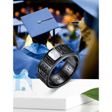 Sterling Silver Personalized High School College Senior Graduation Class Ring for Men
