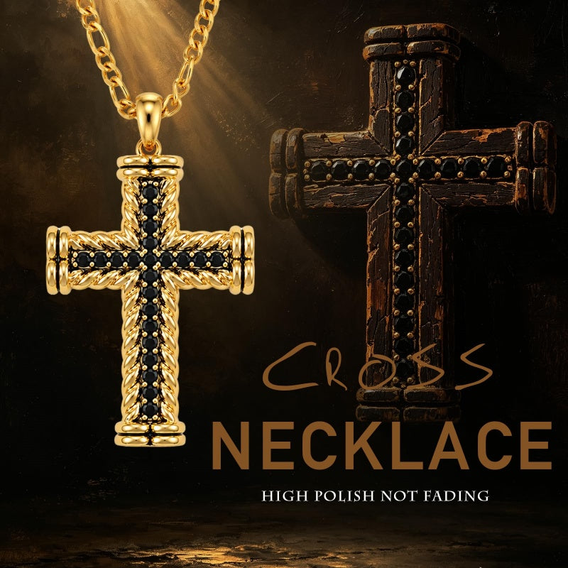 14K Gold  Plated Cross Necklace Simple Religious Jewelry Gift