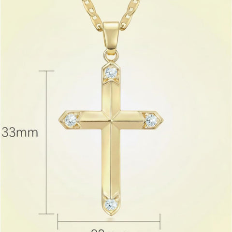 14K Gold Plated Cross Infinity  Pendant Necklace  for Women