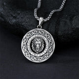 Sterling Silver Oxidized Tiger Wolf Lion Leopard Pendant Necklace for Men