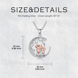 Sterling Silver Mother Daughter Father Daughter Sister Pendant Necklace Family Jewelry for Christmas Mother's Day