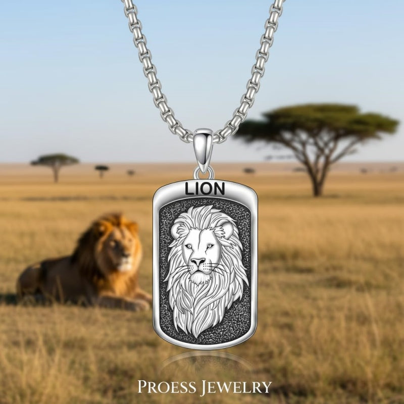 Sterling Silver Tiger Eagle Lion Dragon Phoenix Necklace for Men Animal Jewelry Gifts for Chrismas Birthday
