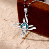 Sterling Silver Turquoise Kokopelli Arrowhead Cross Zia Roadrunner Zia Fox Arrowhead Eagle Pendant Necklace