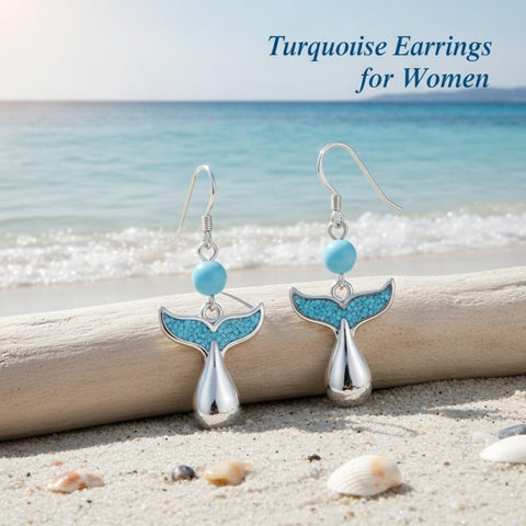 Sterling Silver Turquoise Owl Dragonfly Butterfly Hummingbird Dangle Earrings