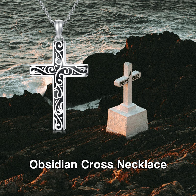Sterling Silver Cross Pendant Necklace Christian Religious Jewelry Gifts for Anniversary
