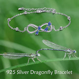 Dragonfly Bracelet for Women 925 Sterling Silver Bracelet Jewelry Gifts for Mother Daughter Sister Grandma