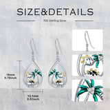 Sterling Silver Bee Butterfly Chicken Chihuahua  Dinosaur Frog Octopus Paw Print Platypus Dangle Earrings