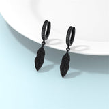 Sterling Silver Feather Arrowhead Axe Hoop Earrings