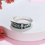 Sterling Silver Turquoise  Dragonfly Hummingbird Turtle Butterfly Mountain Celtic Knot Lotus Ring  Gifts for Women