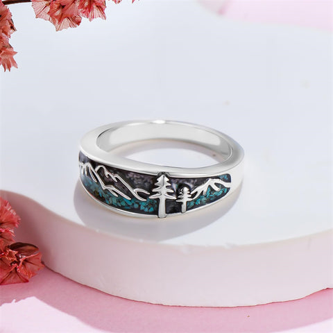 Sterling Silver Turquoise  Dragonfly Hummingbird Turtle Butterfly Mountain Celtic Knot Lotus Ring  Gifts for Women