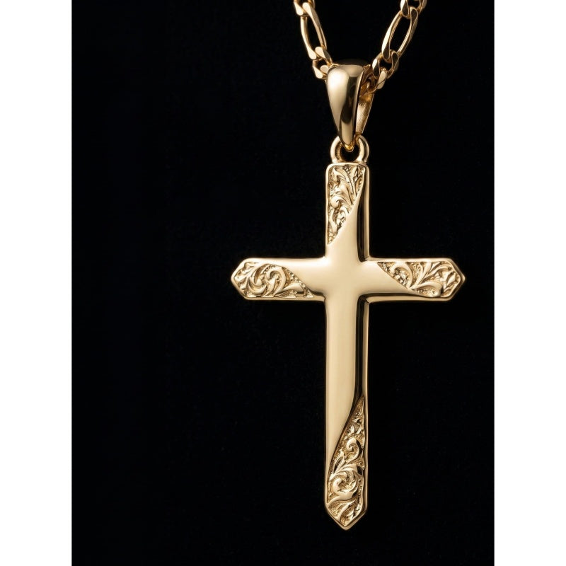 14K Gold Plated Cross Pendant necklace