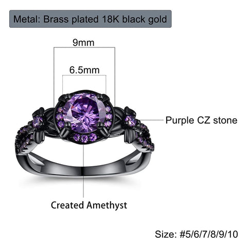 Copper Created Opal Mystic Topaz Amethyst Garnet Eternity Ring for Women