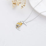 Sterling Silver Heart Bee Dragonfly Butterfly Hummingbird Sunflower Animal Pendant Necklace  Gifts for Christmas