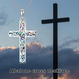 Sterling Silver Cross Pendant Necklace Christian Religious Jewelry Gifts for Anniversary
