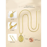 Patron Saint Medals Protection  14K Gold Plated Necklace for Men