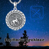 Sterling Silver 12 Zodiac Astrology Horoscope Pendant Necklace