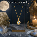 14K Gold Plated Bohemian Teardrop Pendant Necklace for Women