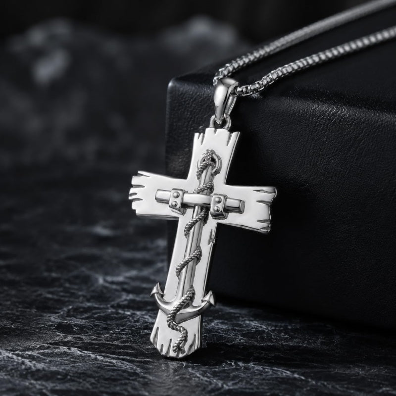 Sterling Silver Cross Pendant Necklace Christian Religious Jewelry Gifts for Anniversary