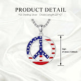 Sterling Silver Peace Sign Coexist Peace Symbol Pirate Tree of Life Thor's Hammer Wolf Raven Viking Series Necklace