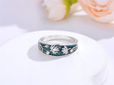 Sterling Silver Turquoise  Dragonfly Hummingbird Turtle Butterfly Mountain Celtic Knot Lotus Ring  Gifts for Women