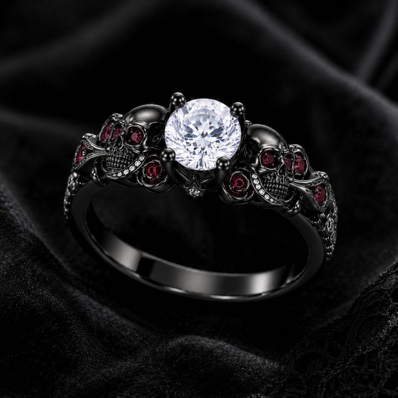 Sterling Silver 10K 14K 18K Gold Custom Engraved Moissanite Engagement Wedding Ring