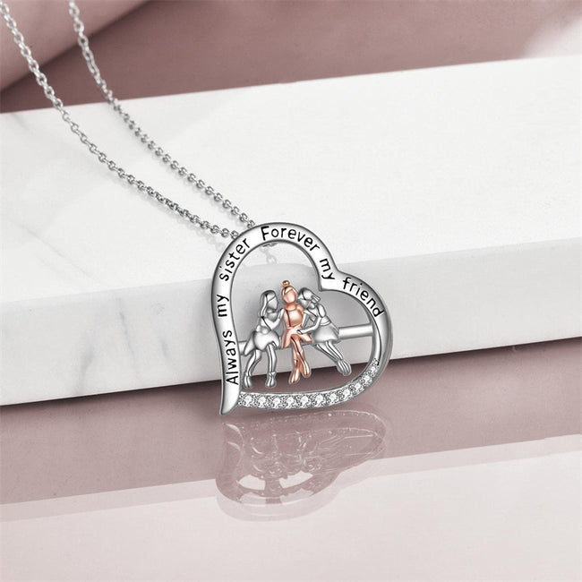 3 Sisters Necklace For 3 Matching Heart Pendant Best Friends Long Distance  Friendship Jewelry | Fruugo NO