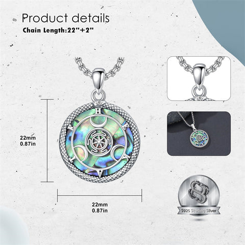 Sterling Silver Triple Moon Goddess Tetragrammaton Lilith Hecate  Pagan Wiccan Amulet Pendant Necklace
