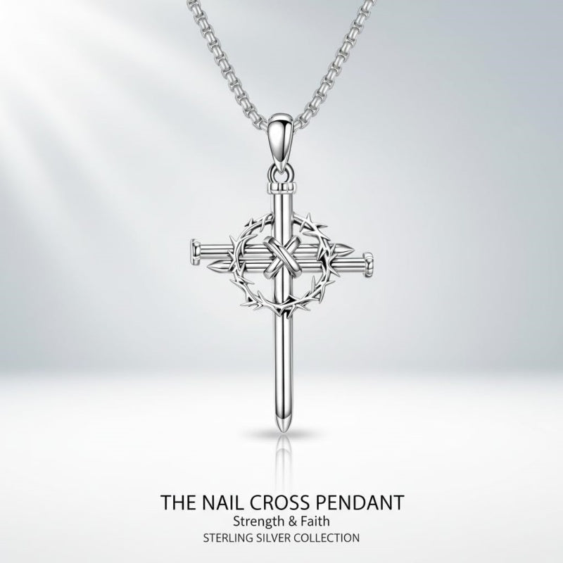Sterling Silver Cross Pendant Necklace Christian Religious Jewelry Gifts for Anniversary