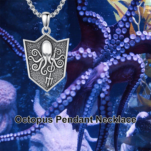 Sterling Silver  Eagle Elephant Fox Octopus Trident  Pig Raven Scorpion Pendant Necklace