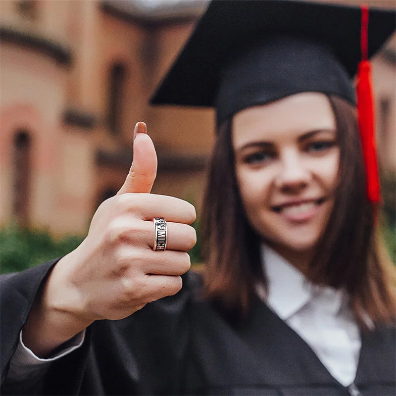 Sterling Silver Custom High School College University Graduation Ring