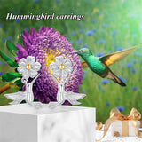 925 Sterling Silver Hypoallergenic Hummingbird  Stud Earrings