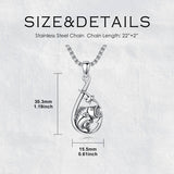 Sterling Silver Deer Bass Fish Wild Duck Fish Hook Pendant Necklace Hunting Jewelry Gifts for Men