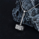 Sterling Silver Thors Hammer Urn Necklace for Ashes