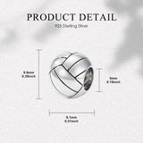 Sterling Silver Volleyball Baseball Basketball Football Soccer Sport Charm Beads