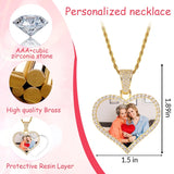 14K Gold Plated Personalized Photo Pendant Necklace Personalized Gift