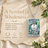 Sterling Silver Abalone Shell Tarot Card Pendant Necklace Gifts for Birthday Halloween Anniversary Valentine’s Day