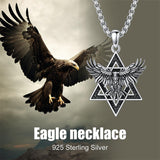 Sterling Silver Dragon Eagle Lion Tiger Wolf Pendant Necklace