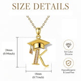 Initial  Graduation 14K Gold Plated Inspiring Grad Pendant Necklace Graduations Jewelry Gifts