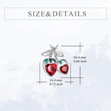 Cute Fruit Necklace Sterling Silver Strawberry Pendant Fruit Jewelry for Women Gifts