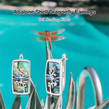 Sterling Silver Abalone Shell Mountain Cat Dog Fox Dragonfly Hummingbird Earring