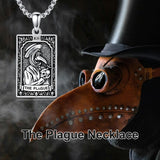 Sterling Silver Tarot Card Pendant  Necklace for Men Gothic Amulet Jewelry