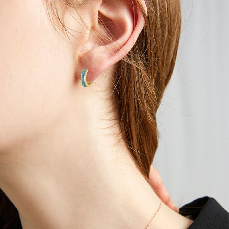 14K Gold Plated Viking  Hoop Earrings for Men