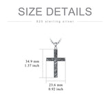 Sterling Silver Cross Religious Necklace for Men