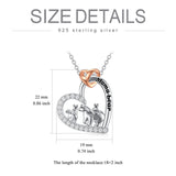 Sterling Silver Mama Bear with 1 2 3 4 5 Cubs Pendant Necklace