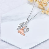 S925 Sterling Silver Father Mother Necklace I Love You Forever Jewelry