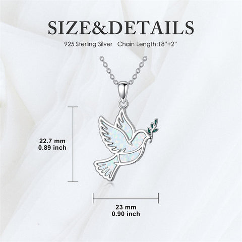 Sterling Silver Dove Hummingbird Red Cardinal Pendant Necklace