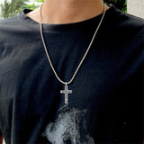 Sterling Silver Filigree Cross Urn Necklace for Ashes