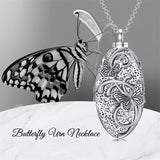 Animal Crystal Urn Necklace For Ashes Sterling Silver Butterfly  Cremation Necklace Heart Teardrop Urn Holder Necklaces For Women Memorial Jewelry