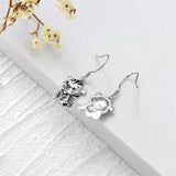 Sterling Silver Tiger Red Panda Elephant  Red Cardinal Dangle Earrings