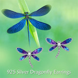 Sterling Silver Dragonfly Stud Earrings